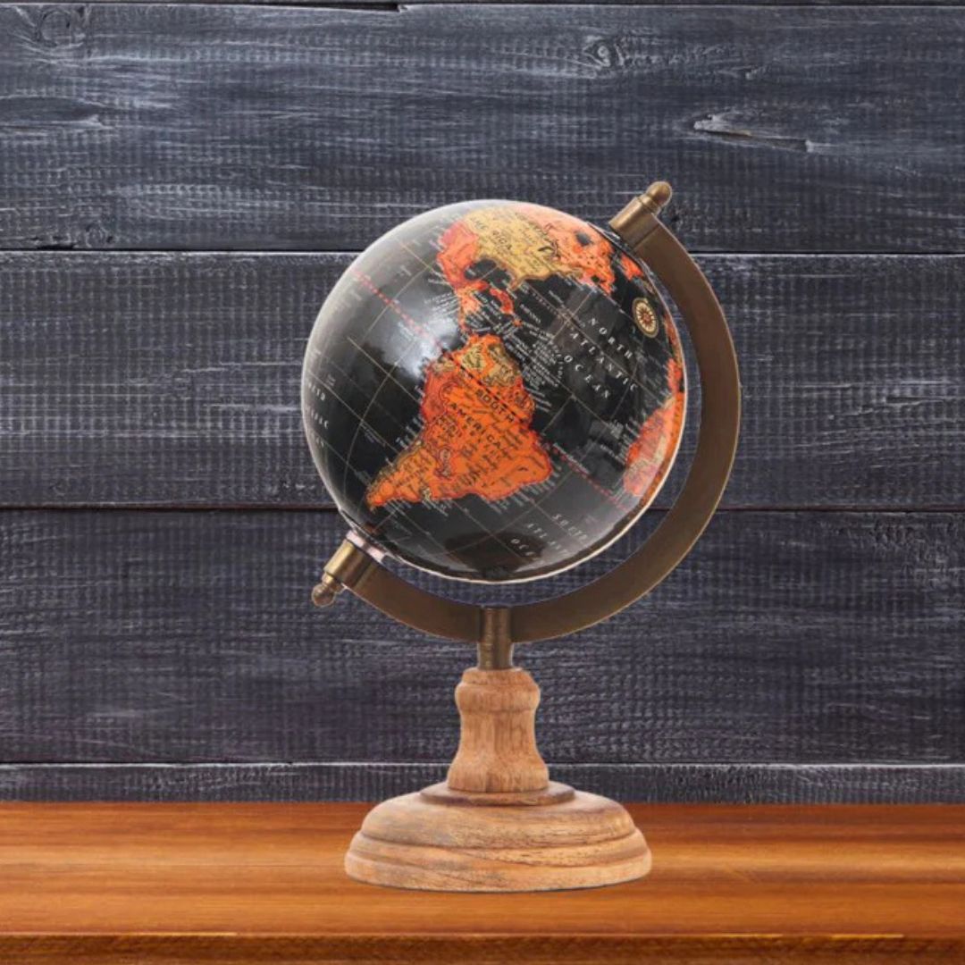 Globo Terraqueo Dark Wood 23 cm