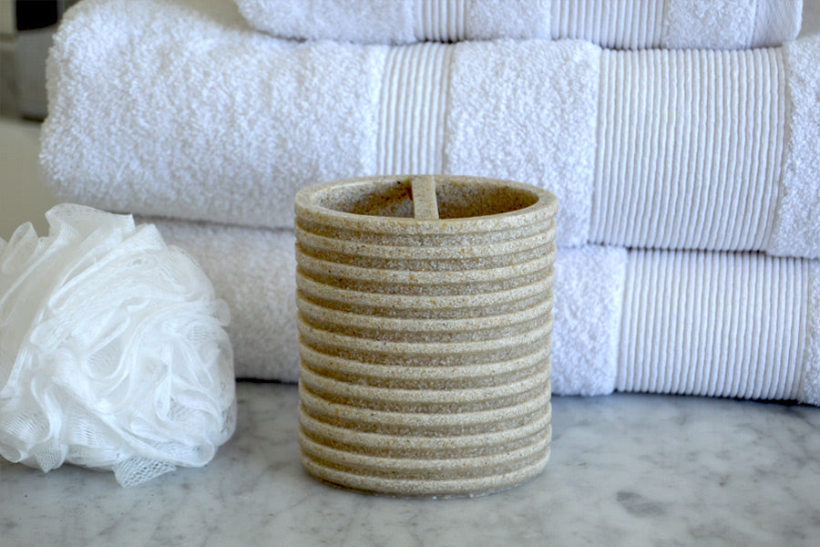 Portapasta Piedra Rayas Beige