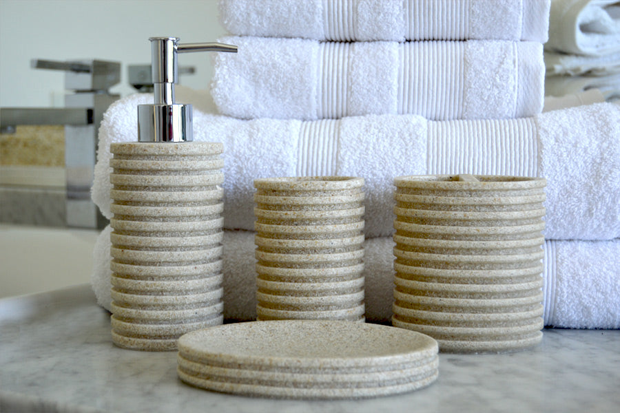 Portapasta Piedra Rayas Beige