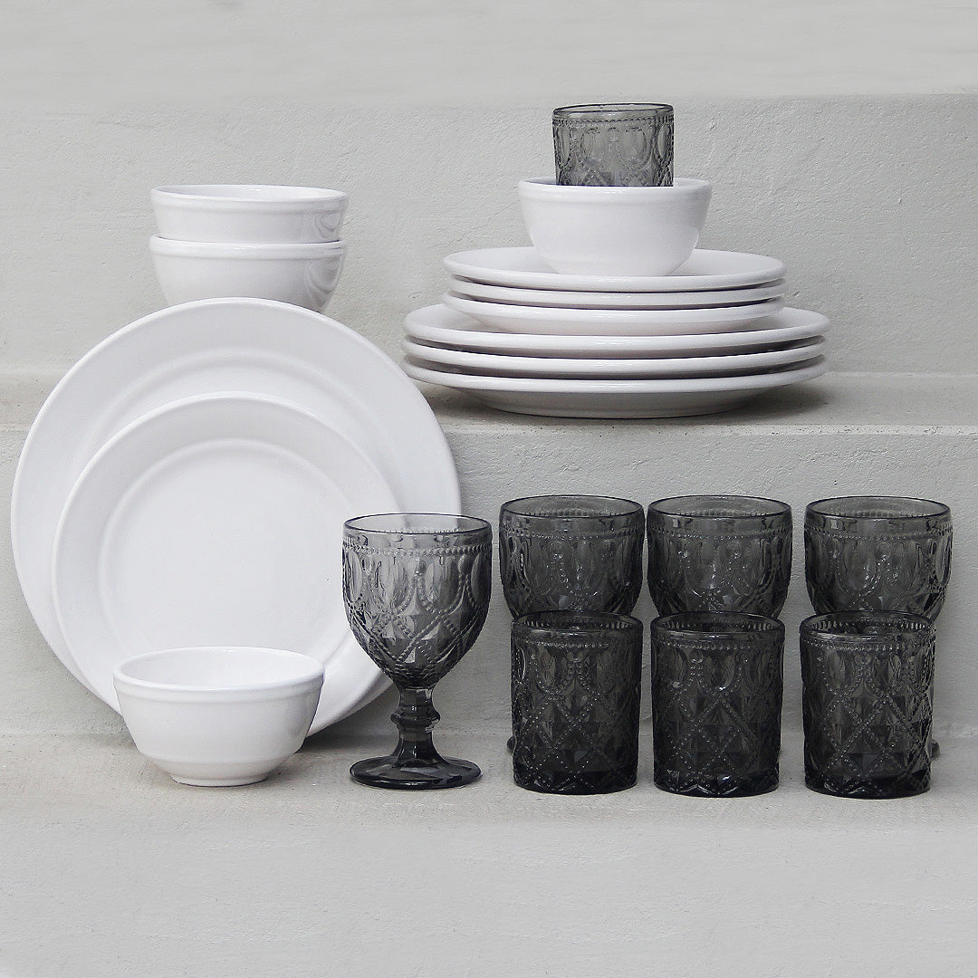 Juego 20 Piezas Lisboa/Copas y Vasos Dimaond Grey