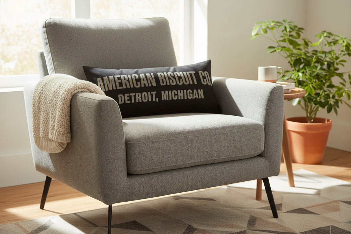 Almohadón American Biscuit Negro 50x30