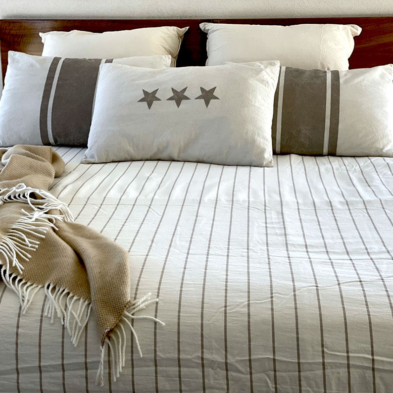 Acolchado Queen Stripes Beige