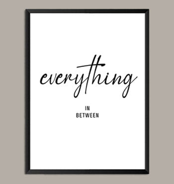 Cuadro Frase Everything 60x80 cm