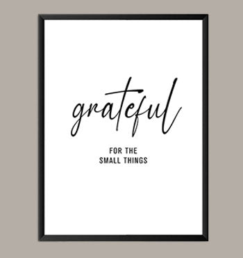 Cuadro Frase GRATEFUL 60x80 cm