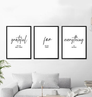 Cuadro Frase GRATEFUL 60x45 cm