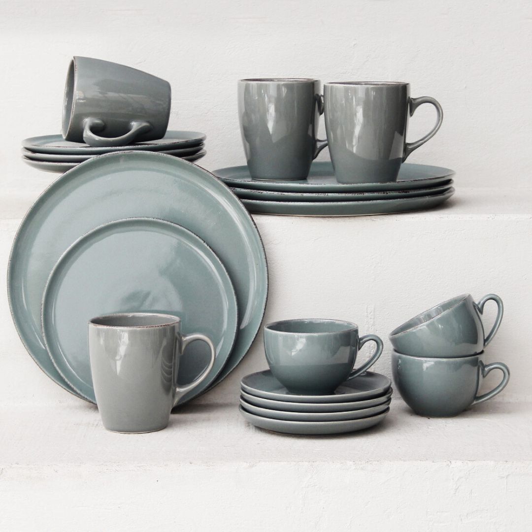 Juego 16 Piezas Positano Green Jarros/Tazas Té