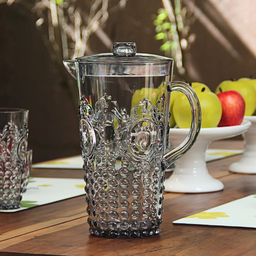 Pack 1 Jarra + 4 Vasos + Ensaladera Imperial Smoky