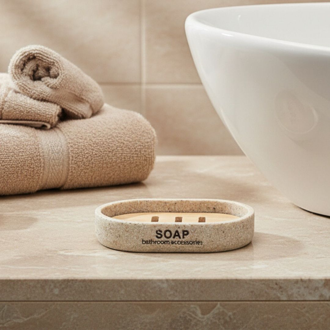 Set de Baño Mira Bamboo x 4 Piezas