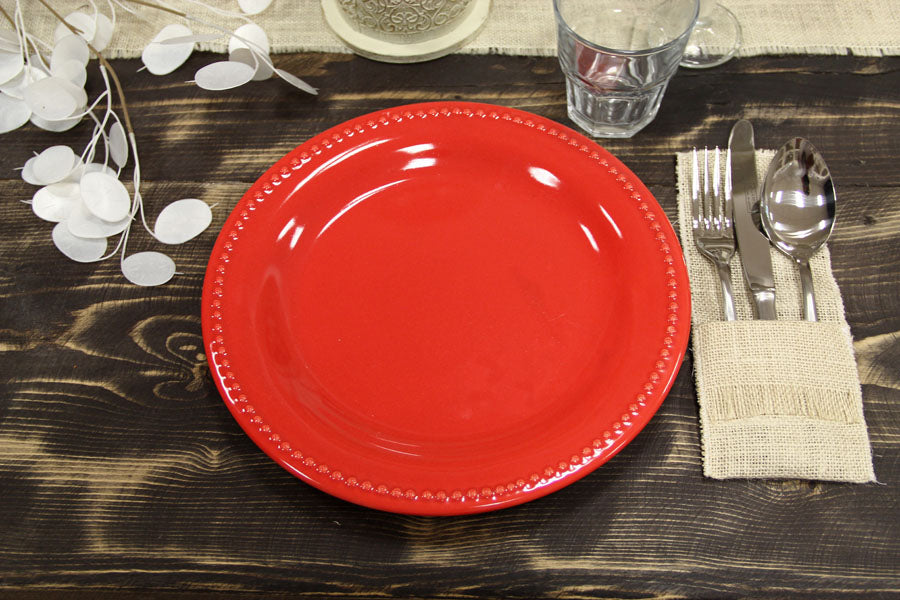 Plato Playo Queen Rojo