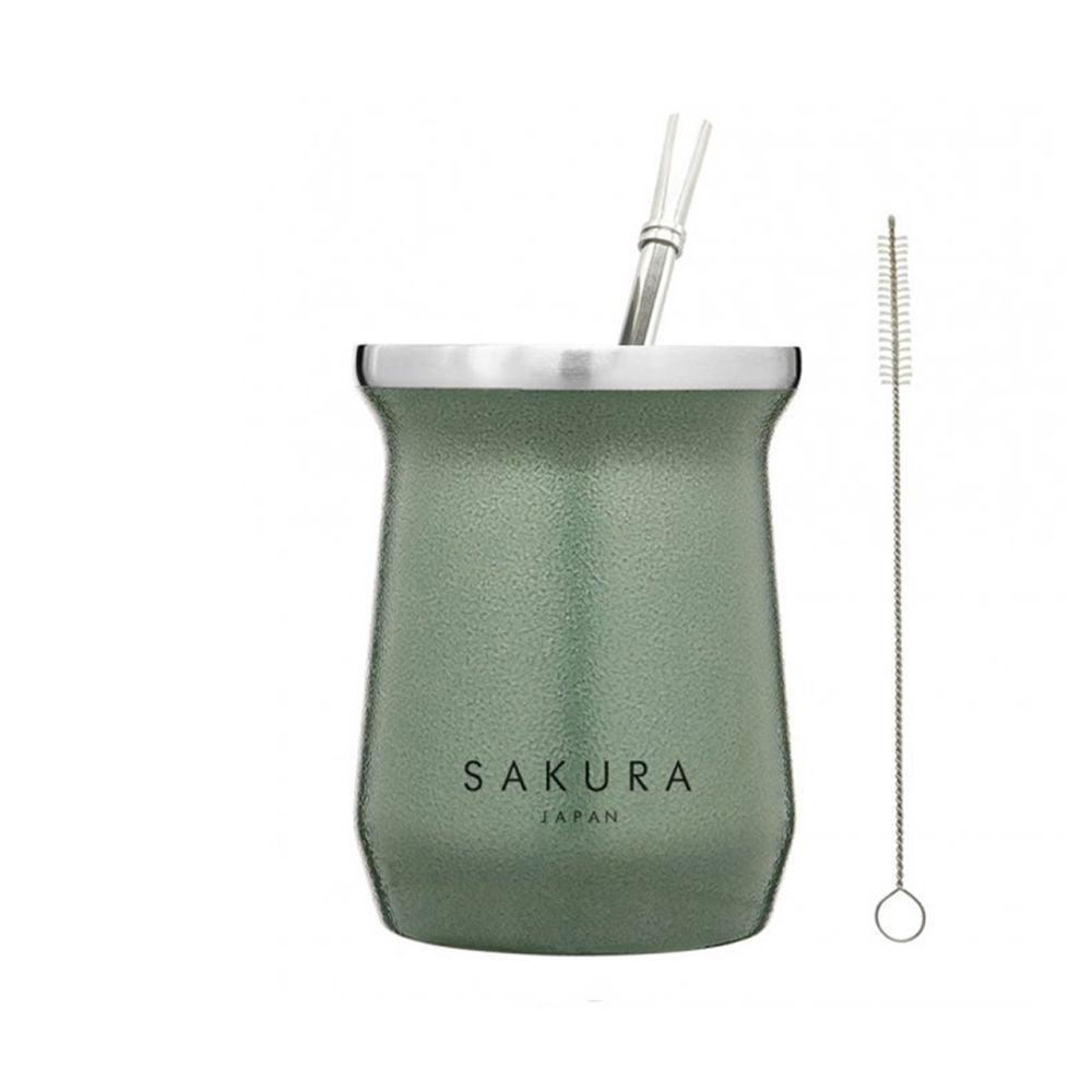 Mate Sakura Verde 236 ml con bombilla