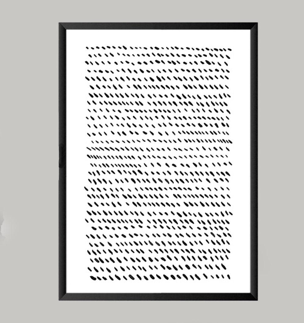 Cuadro Black Points 60x80 Marco Negro