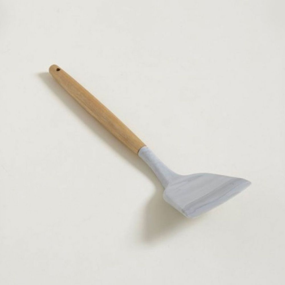 Espátula Silicona Simil Mármol mango Madera