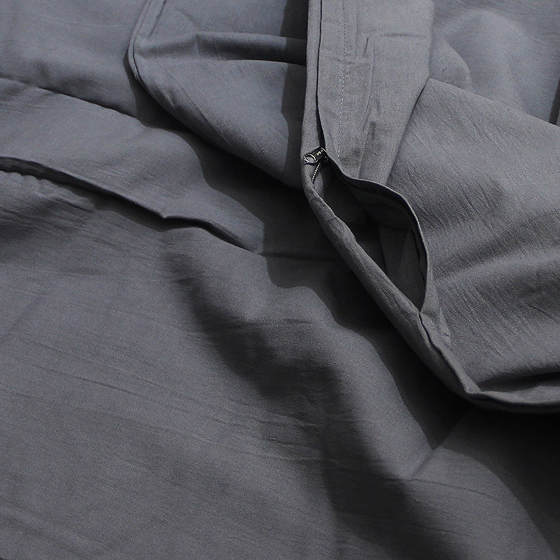 Funda de Edredon Twin Tusor Gris Elefante