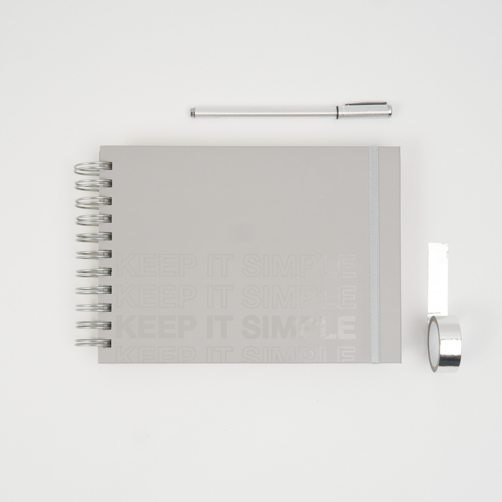 Cuaderno Design Keep It Simple Gris