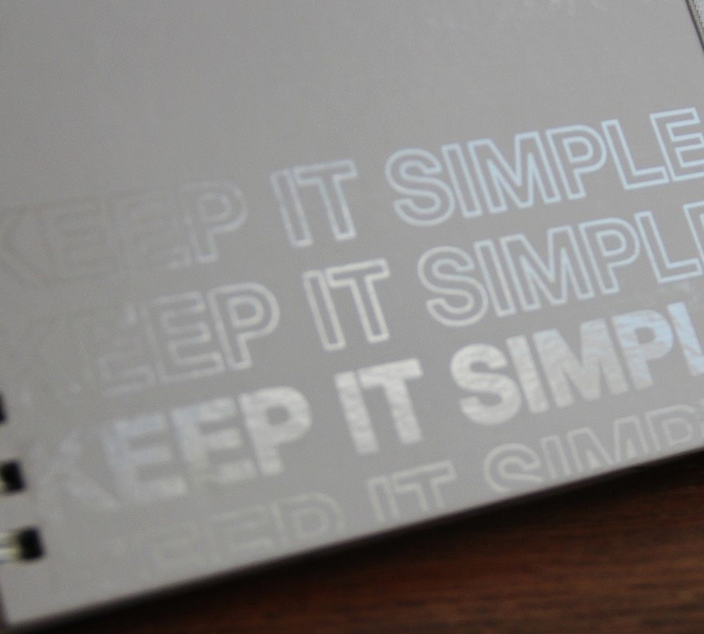 Cuaderno Design Keep It Simple Gris