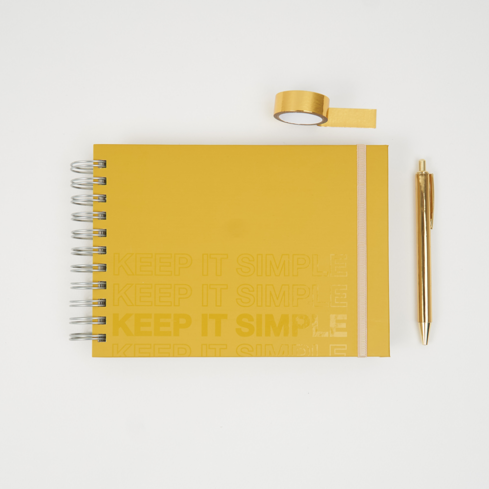 Cuaderno Design Keep It Simple Gold