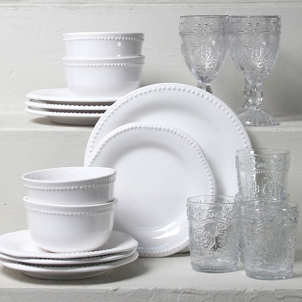 Juego 20 Piezas Queen Copas y Vasos Trans