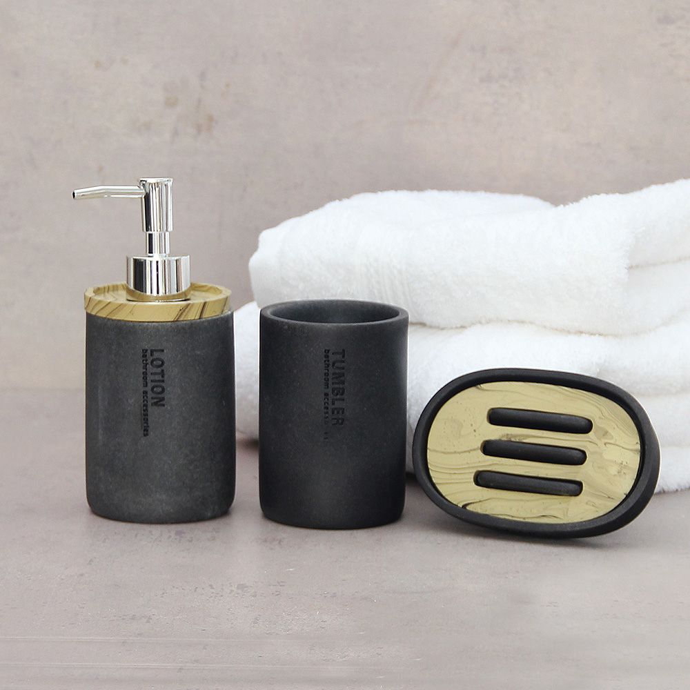 Set de Baño Mira Gray x 3 Piezas