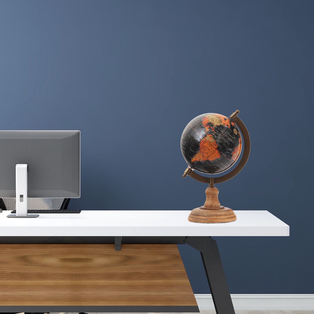 Globo Terraqueo Dark Wood 23 cm