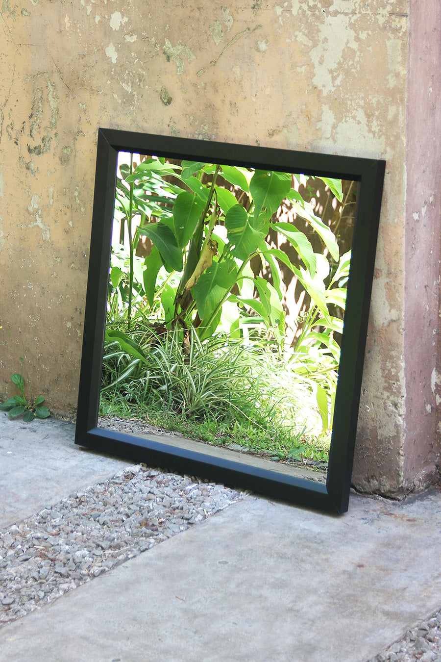 Espejo Taco Negro 79 x 79 Cm