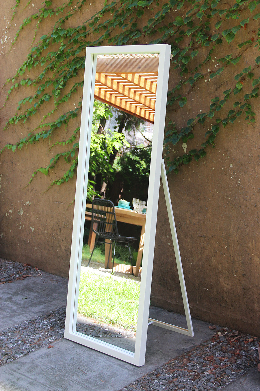 Espejo de Pie Blanco 1,62 x 60 Cm