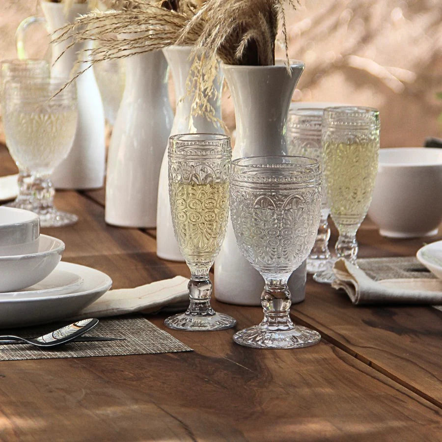 Juego 6 Copas Champagne y 6 Copas Trans