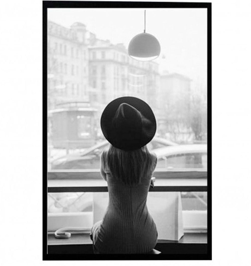 Cuadro Mujer Sombrero 40x30 cm