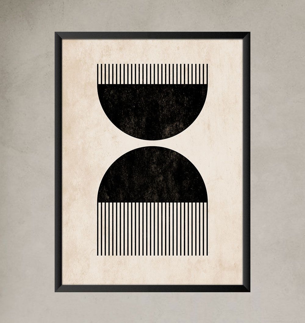 Cuadro Dos Mundos 60x45 cm Marco Negro