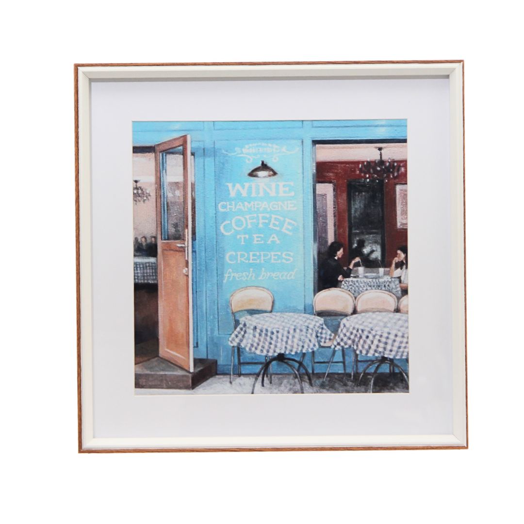 Cuadro Wine 40x40 cm Marco Oscuro