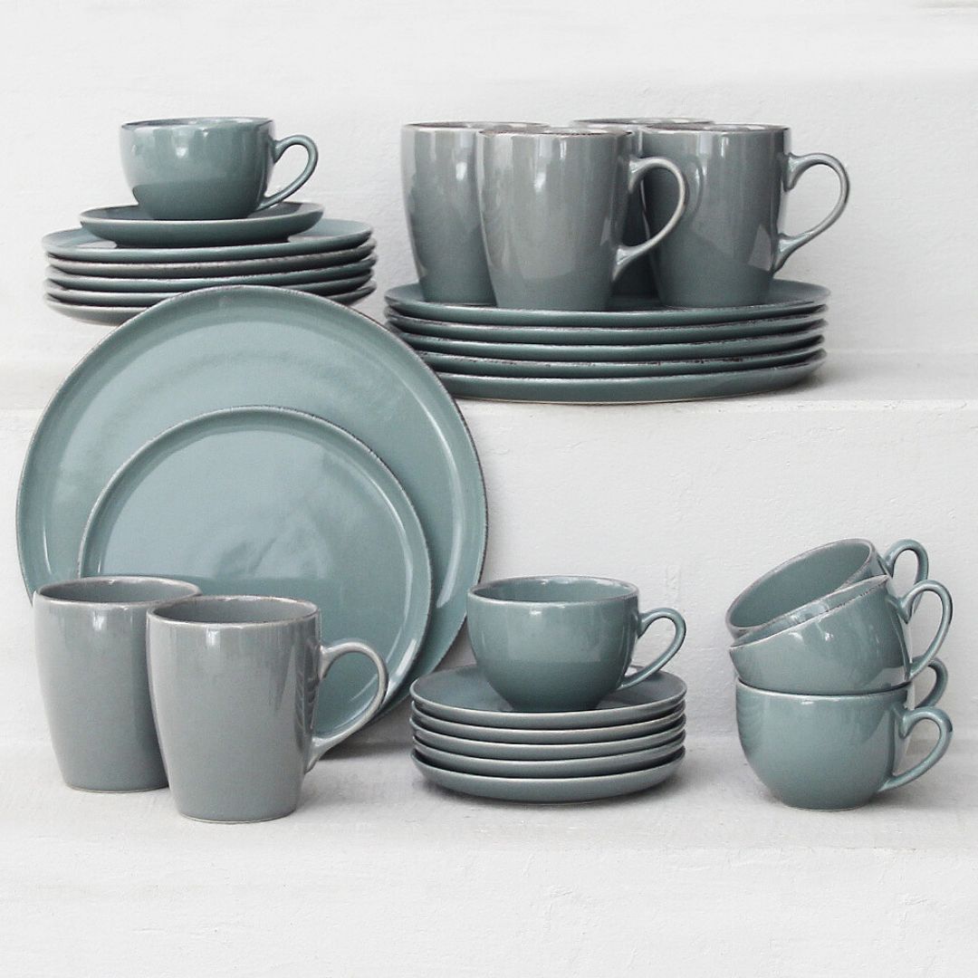 Juego 24 Piezas Positano Green Jarros/Tazas Té