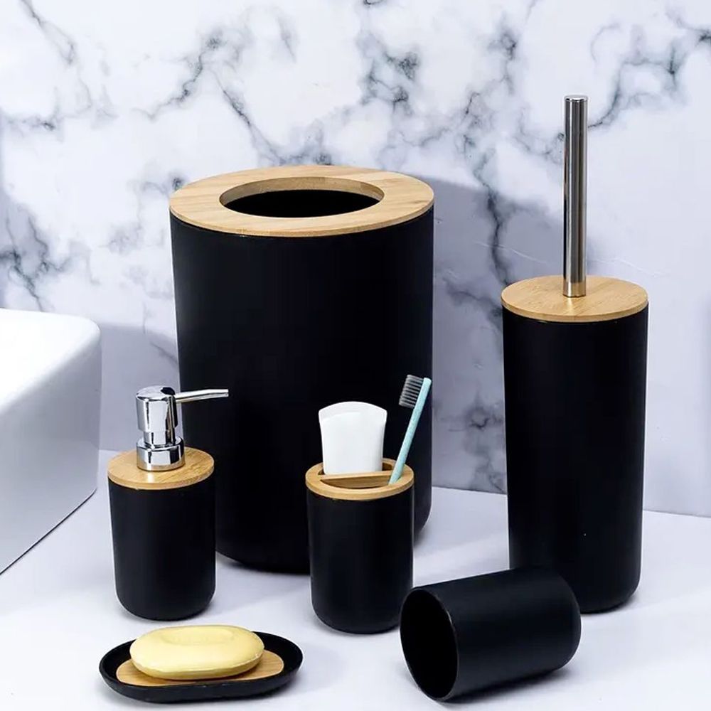 Set de Baño Tokyo x 6 Piezas Negro