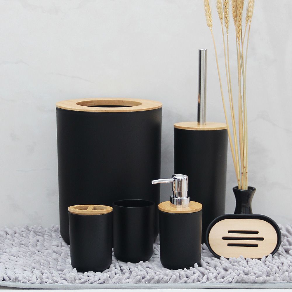 Set de Baño Tokyo x 6 Piezas Negro