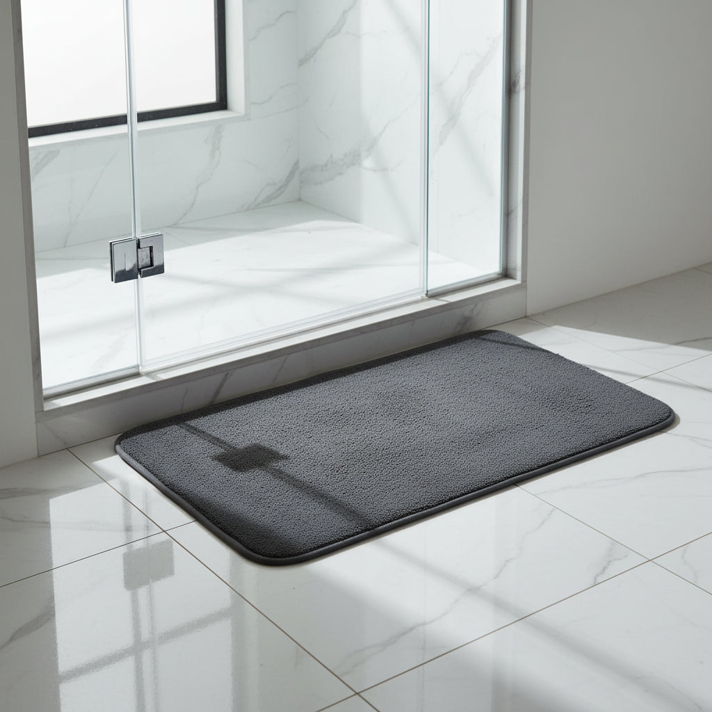 Alfombra de Baño Memory Lisa Gris