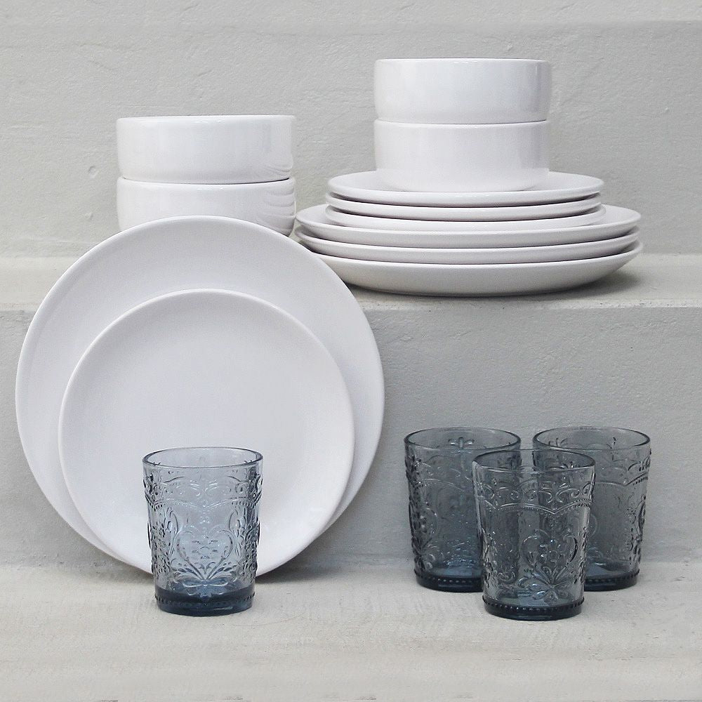 Juego 16 Piezas Daily / Vaso Hampton Blue