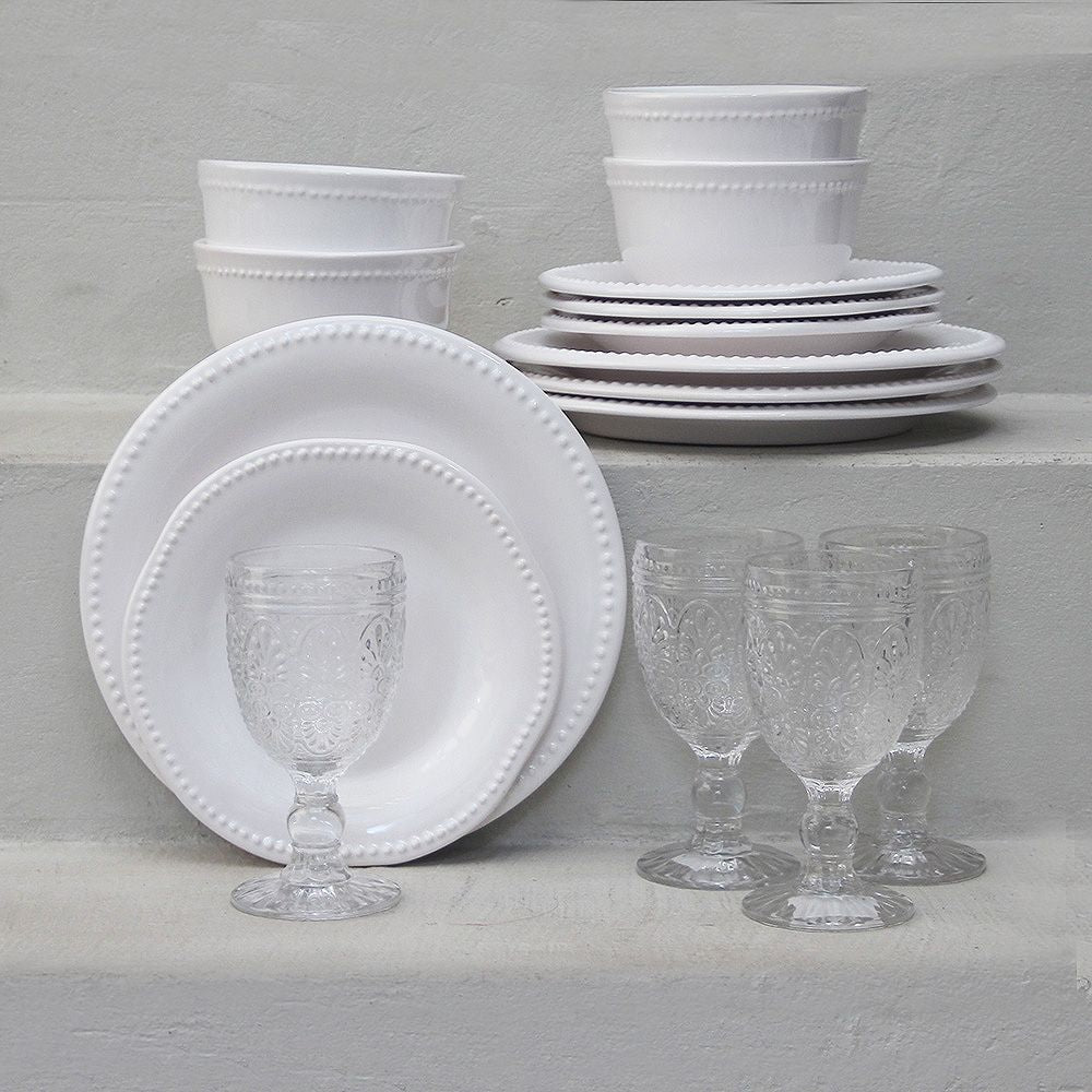 Juego 16 Piezas Queen Blanco / Alabama