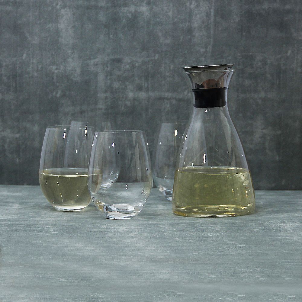 Set Jarra Vidrio Volterra + Vaso Modena