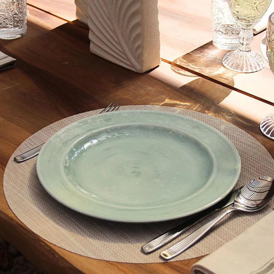 Juego 24 Piezas Melamina Verde Aqua/Copas Martele