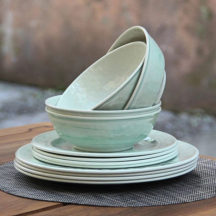 Juego 16 Piezas Melamina Menta/Vasos Martele