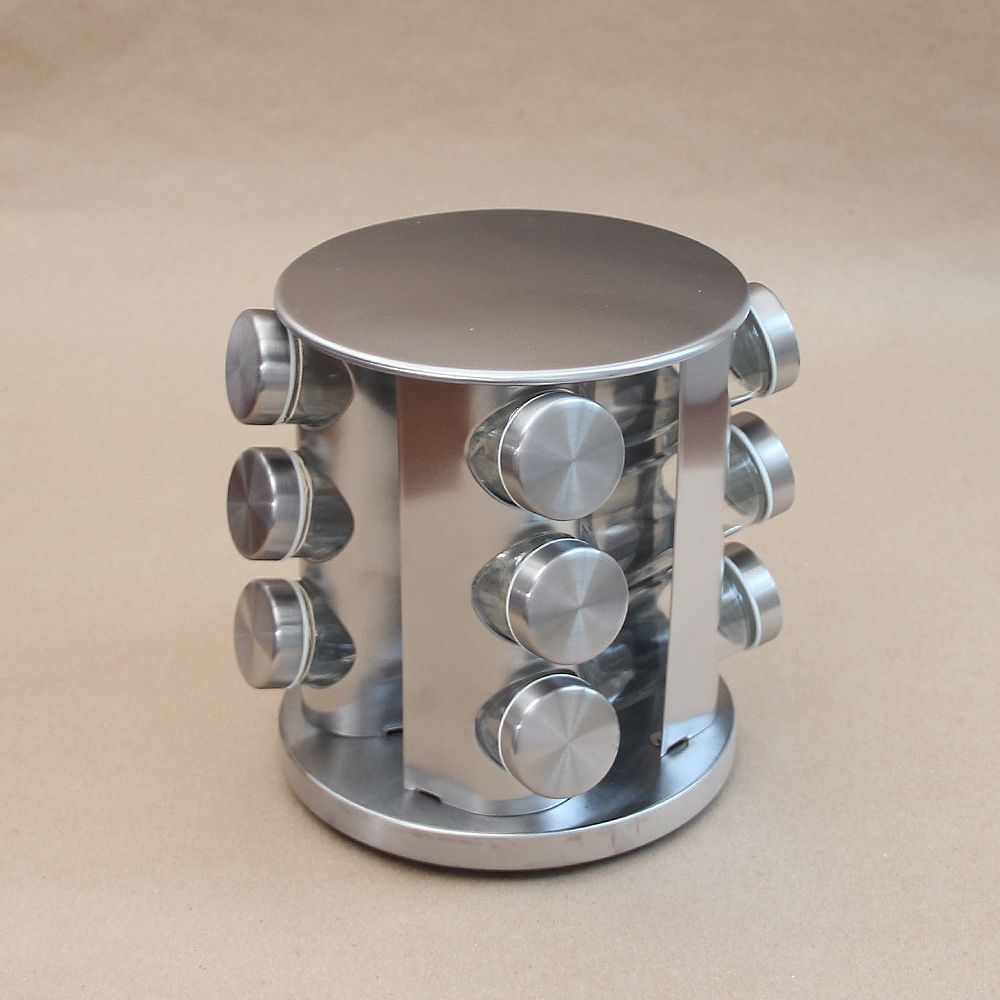 Especiero Giratorio Redondo Acero x 12