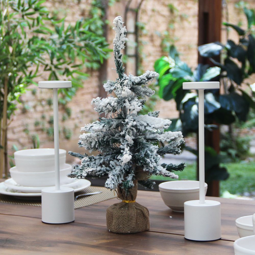 Árbol Nevado con base Arpillera 45 cm