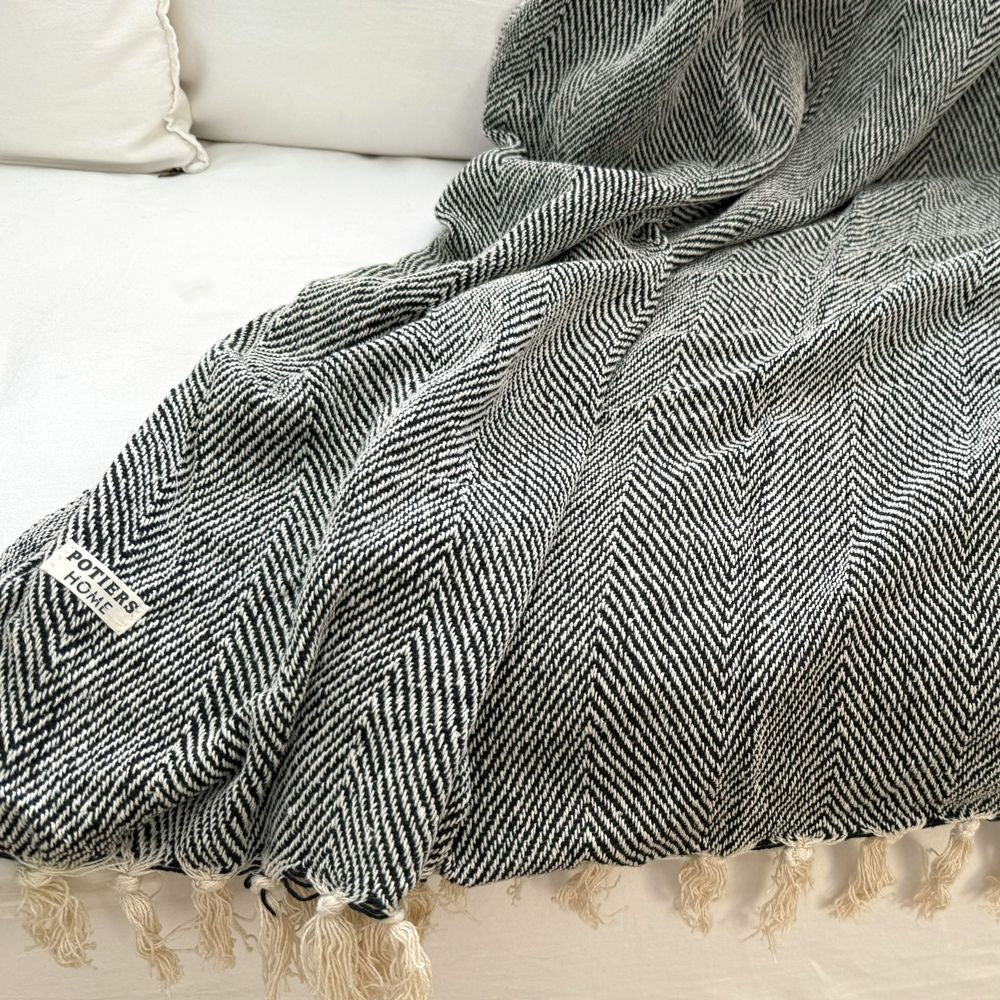 Manta Dara Black 130x170 Cm