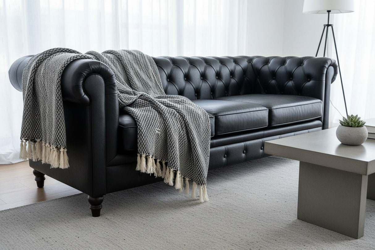 Manta Tika Black 130x170 Cm