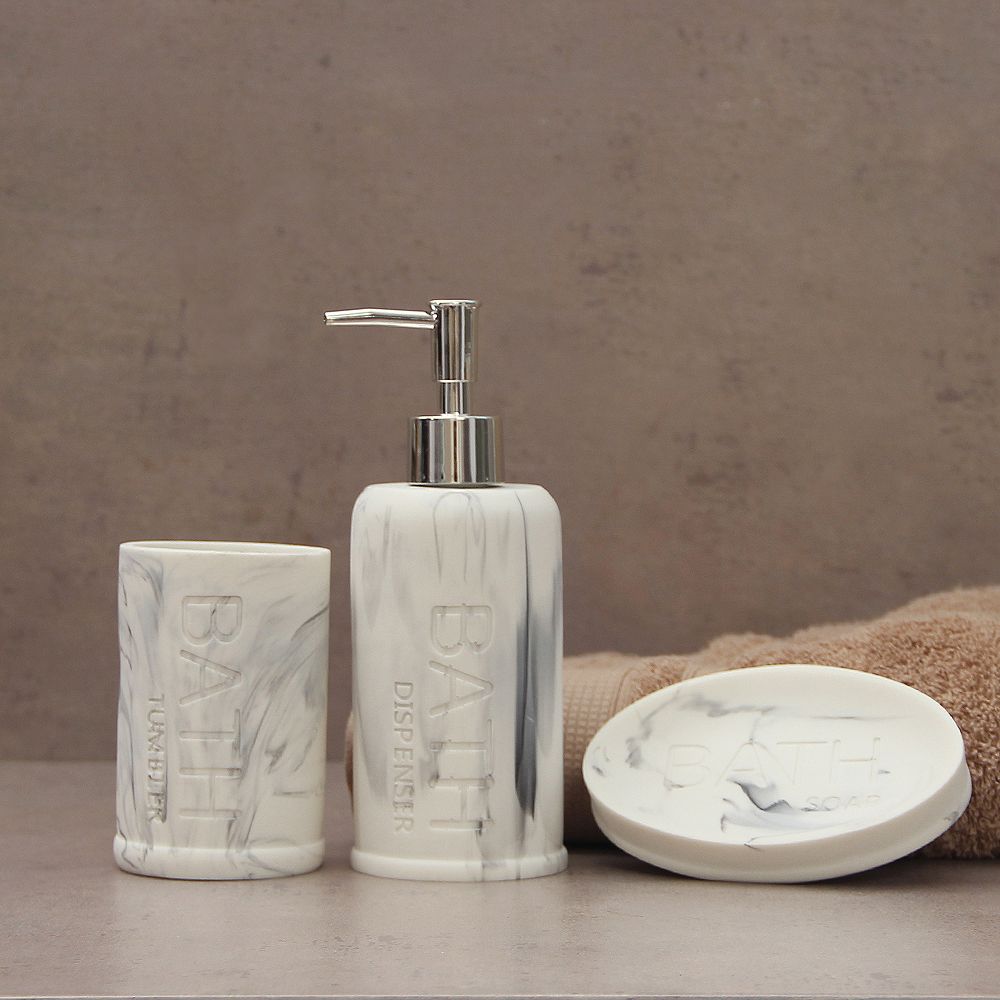 Set de Baño Jaspe x 3 Piezas