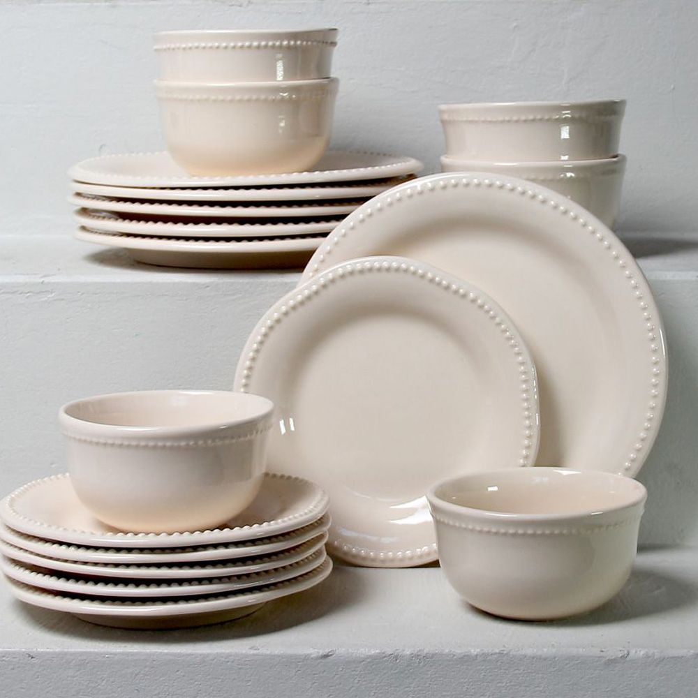 Juego 18 Piezas Queen Crema