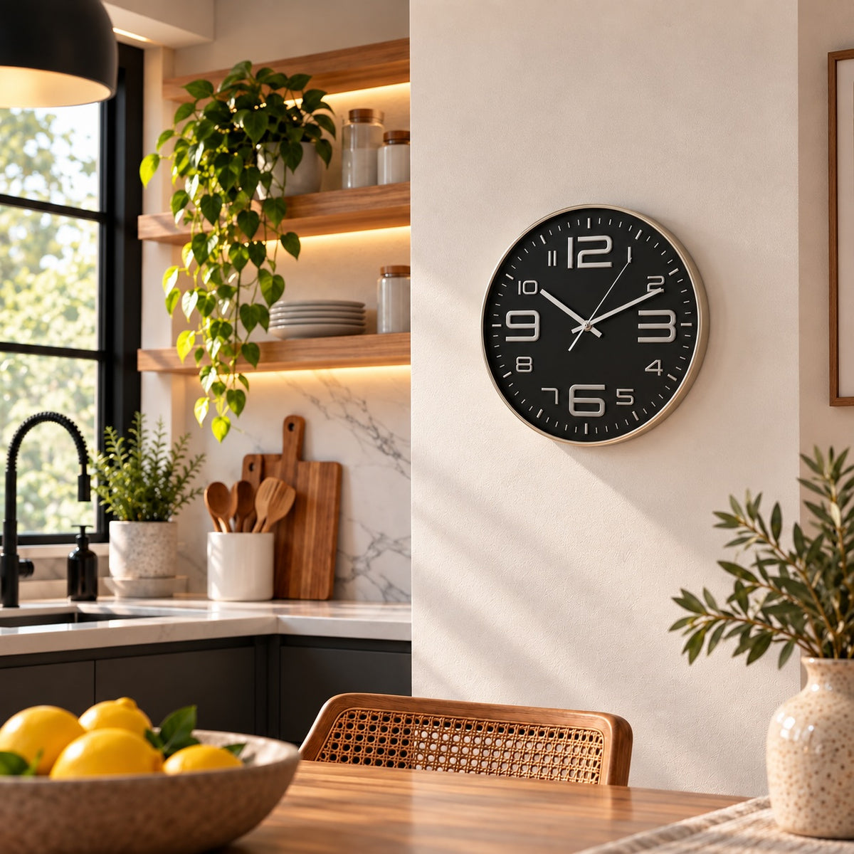 Reloj Metro Black 30 cm