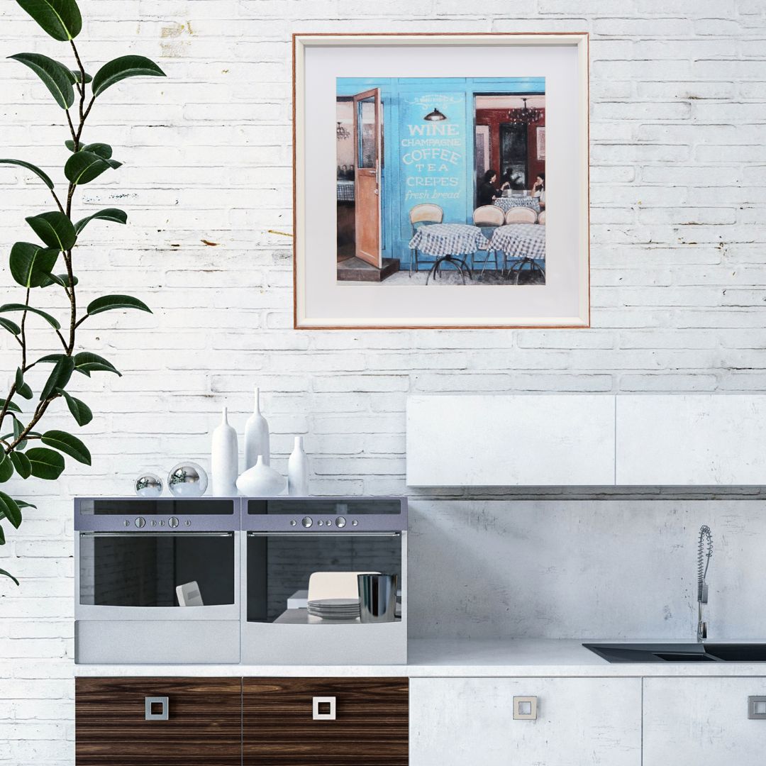 Cuadro Wine 40x40 cm Marco Oscuro