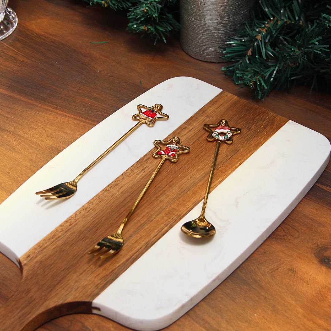 Set x 6 Cubiertos Copetin Christmas