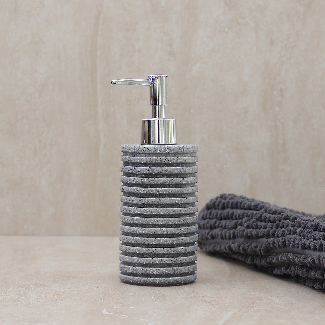 Set de Baño Piedra Rayas Gris