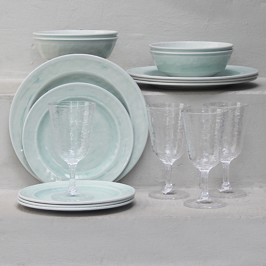 Juego 16 Piezas Melamina Menta/Copas Martele