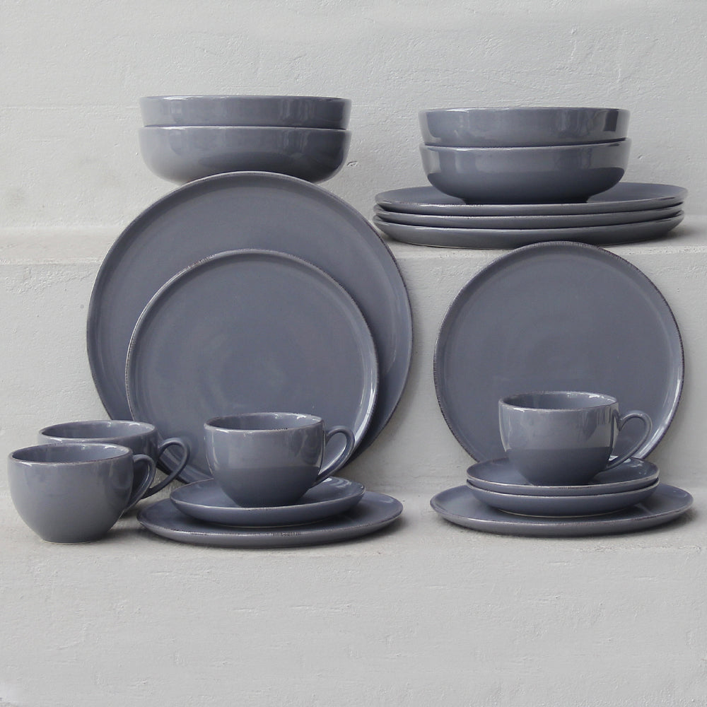 Juego 16 Piezas Positano Grey/Tazas de té